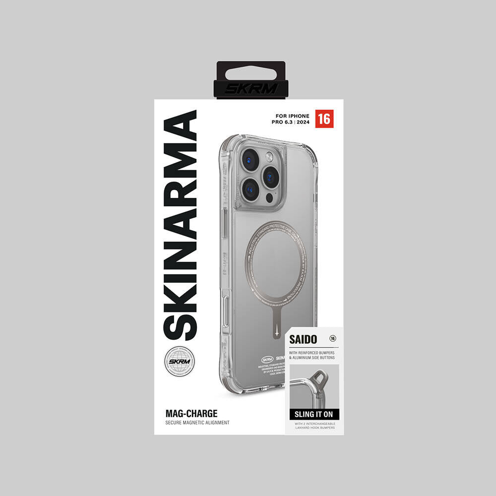 iPhone 16 Pro Kılıf M-safe Şarj Özellikli Şeffaf Airbag Tasarımlı Skinarma Saido Prime Kılıf iPhone 16 Pro Kılıf M-safe Şarj Özellikli Şeffaf Airbag Tasarımlı Skinarma Saido Prime Kılıf